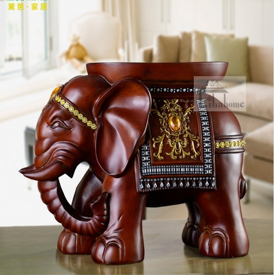 篱笆家居-欧式象牙白大象换鞋凳 泰国大象凳子 时尚儿童凳小凳子