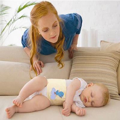 沐童 宝宝护肚围 防止着凉 三层棉 婴儿护脐带